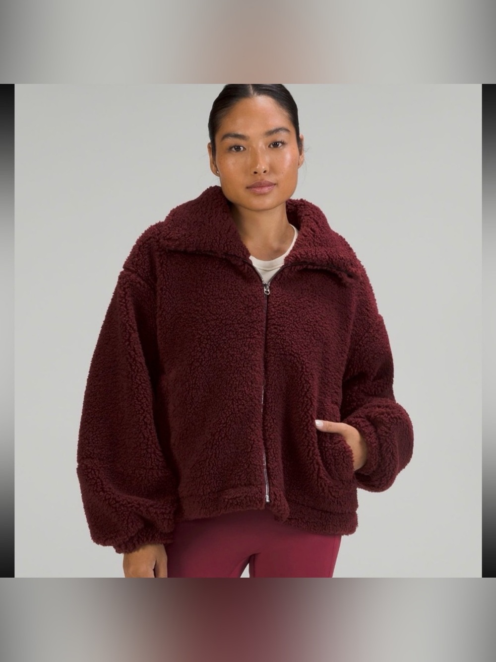 LULULEMON cinchable fleece zip up
